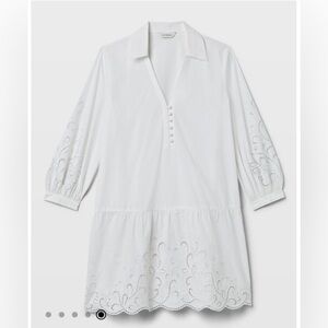 Club Monaco Embroidered Eyelet Mini Dress with Slip Dress
